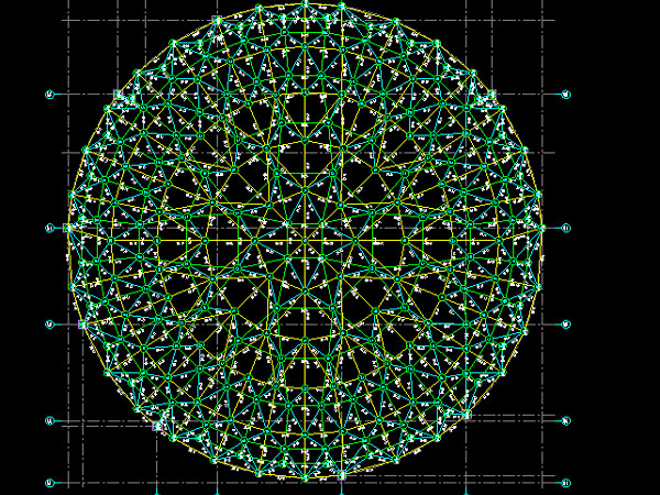 巴音郭楞明光正元广场圆形网架